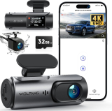 WOLFANG – Dashcam Ultra HD 4K Voiture Avant Arrière, avec fonctions avancées