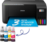 Epson EcoTank ET-2812 – Imprimante multifonction A4 Wi-Fi (3 ans d’encre inclus)