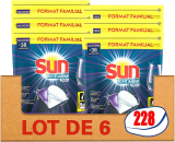 Sun – Capsules lave-vaisselle Optimum (Lot de 6×38 tablettes)