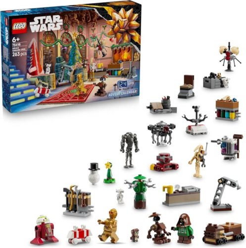LEGO Star Wars Le Calendrier de l’Avent 2025 (2 Minifigurines & 5 Figurines de Droïdes)