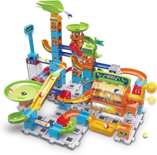 Vtech Marble Rush Super Action Set  L100 E Run – Circuit à billes -102 Pièces, 10 Billes