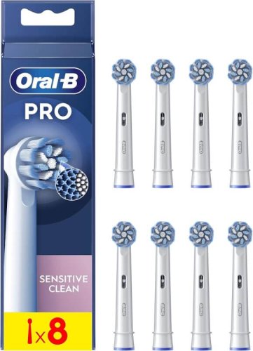 -62% Oral-B Pro Sensitive Clean – Pack de 8 brossettes pour brosse à dents électrique à 14,99€