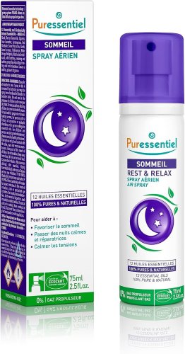Puressentiel Sommeil – Spray aérien Sommeil et Détente aux 12 huiles essentielles relaxantes