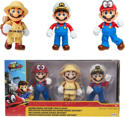 Super Mario – Pack 3 Figurines Mario Odyssey 10 cm
