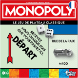 Monopoly – Jeu avec boîte de rangement et pions grand format – Version française à 12,86€
