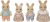 Sylvanian Families – La famille Lapin Crème – Set 4 figurines à 14,94€