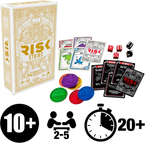 Hasbro Gaming – Jeu de cartes et de dés Risk Strike (2-5 joueurs) à 8,99€