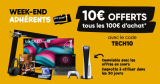 FNAC Adhérents : 10€ offerts tous les 100€ d’achat sur les produits High-Tech
