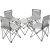 Lot de 4 Chaises de camping avec table à 25,43€ (Gris ou Rouge vin)