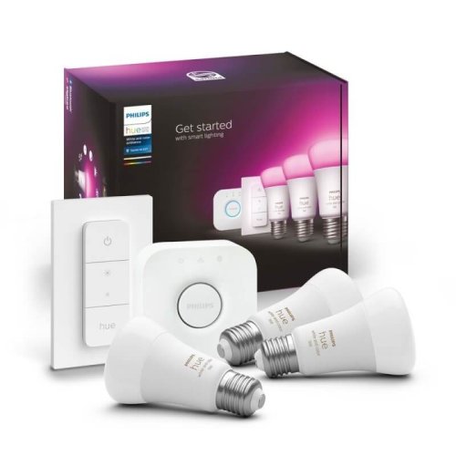 (Adhérents Fnac) Kit de démarrage 3 ampoules connectées Philips Hue White et Color E27