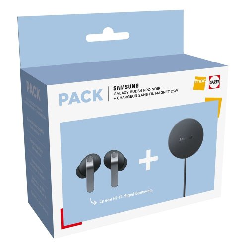 (Adhérents Fnac) Pack Ecouteurs sans fil Samsung Buds4 + pad chargeur à induction magnétique 25W