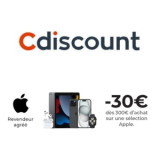 Cdiscount : -30€ dès 300€ d’achat sur une sélection Apple