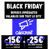 Black Friday chez Cdiscount :  -15€ dès 129€, -25€ dès 299€ (codes promo)