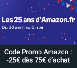 Code promo Amazon : -25€ dès 75€ sur Amazon France