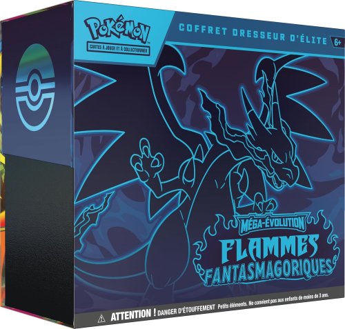 Cartes Pokémon : coffret ETB dresseur d’élite ME02 Flammes Fantasmagoriques