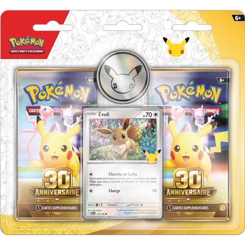 Où acheter le Duopack Évoli (Pack 2 Boosters) Pokémon 30ᵉ Anniversaire ?
