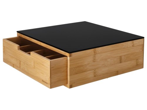 Boite a tiroirs Silvercrest ( pour thé, café) – Bambou / Verre