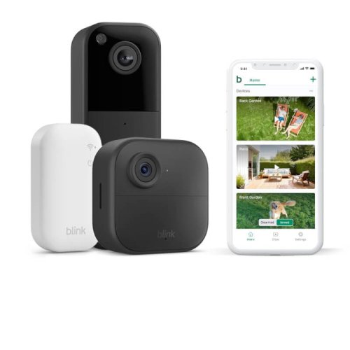 -40% Nouvelle caméra Blink (Outdoor 4) + sonnette vidéo supplémentaire Blink (noir)