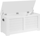 VASAGLE Coffre de rangement / Banc à chaussures 40 x 100 x 46 cm Blanc