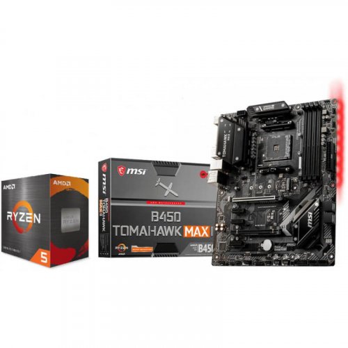 AMD – Kit Processeur Ryzen 5 5600X – 3,7/4,6 GHz + Carte mère B450 TOMAHAWK MAX II