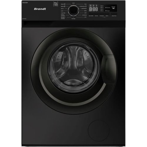 Lave-linge hublot BRANDT WFB383QN, 8 kg Induction L60 cm Classe A 1400 trs/min – Noir