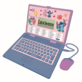 Lexibook – Ordinateur éducatif bilingue Français-Anglais Stitch et Angel – 124 activités