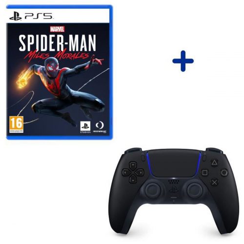 Pack PlayStation : Spider-Man Miles Morales PS5 + Manette DualSense Midnight Black