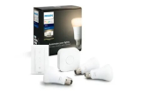 Philips Hue Kit de démarrage – 3 ampoules Hue White E27 + Pont de connexion + télécommande variateur