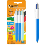 Lot de 3 stylos-billes BIC 4 couleurs en promo à 2,69€ sur Amazon