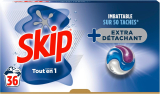 Promo Amazon : lessive capsules Skip Tout-en-1 (36 lavages) à 7,76€