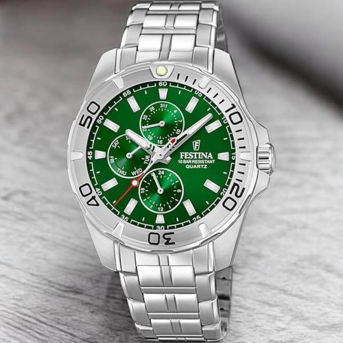 Prix cassé Amazon : montre FESTINA avec cadran vert à 49€ seulement