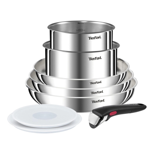 Tefal Ingenio Emotion – Batterie de cuisine 8 pièces – Acier inoxydable non revêtu à 69,99€