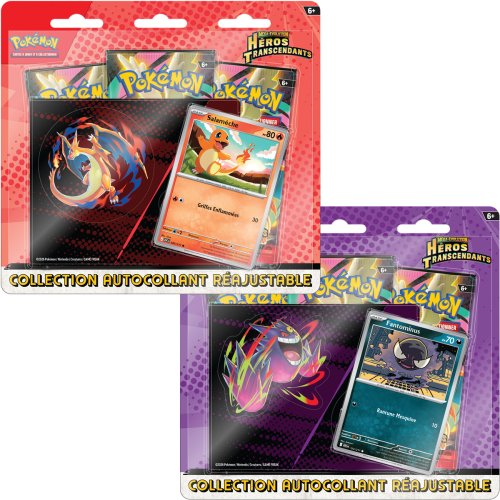 Tripack Pokémon ME2.5 Héros Transcendants Collection Autocollant Réajustable