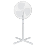 OCEANIC Ventilateur sur pied – 45W – diamètre 40 cm- Hauteur réglable – Oscillation – Blanc à 14,99€